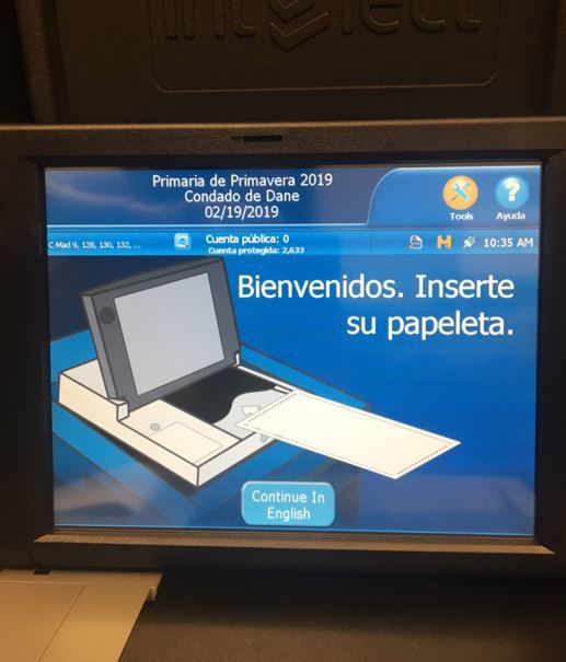 Electronic spanish ballot